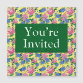 「お前は招待されチノイ名門私立校風のズリーフローラ マグネット招待状 (正面)