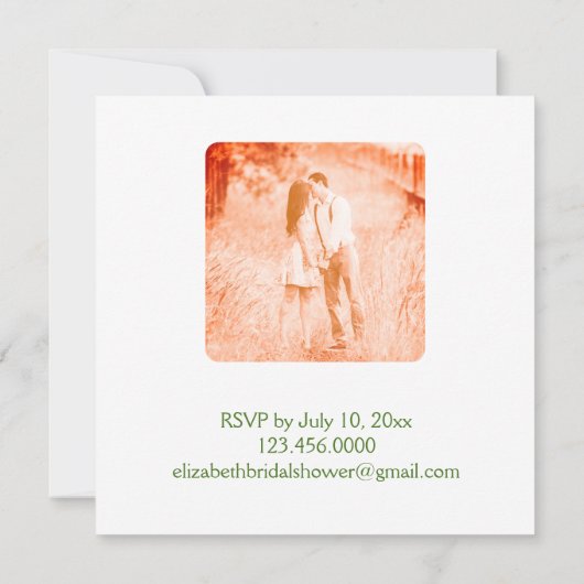 お前は招待されフローラブライダルシャワー 招待状 (裏面)