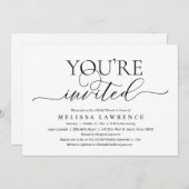 お前は招待されブライダルシャワーモダン・パーティー・インビタ 招待状 (正面/裏面)