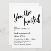 お前は招待されミニマルモダン結婚式招待状 招待状 (正面/裏面)