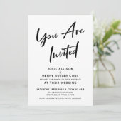 「お前は招待され」書道モダン家結婚の 招待状 (スタンド正面)