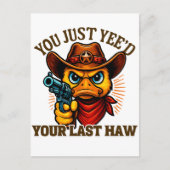 お前は最後の男だ西カウボーイ・ダック ポストカード (正面)