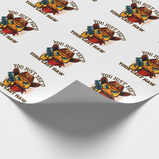 お前は最後の男だ西カウボーイ・ダック ラッピングペーパー (角)