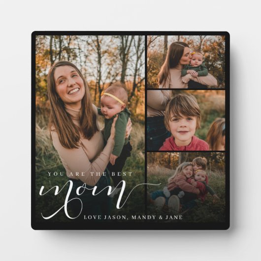 お前は最高のお母さんモダンの写真コラージュ フォトプラーク (正面)