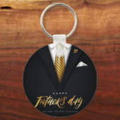 お前は最高のパパの金ゴールド父の日だ キーホルダー (正面)