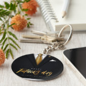 お前は最高のパパの金ゴールド父の日だ キーホルダー (側面)