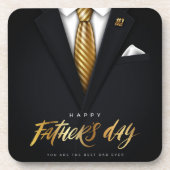 お前は最高のパパの金ゴールド父の日だ コースター (正面)