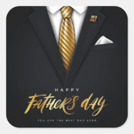 お前は最高のパパの金ゴールド父の日だ スクエアシール