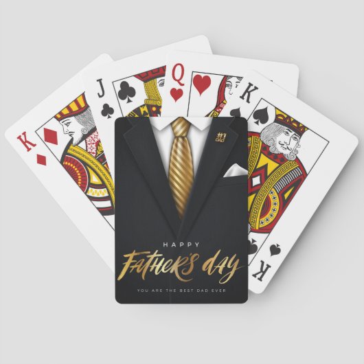 お前は最高のパパの金ゴールド父の日だ トランプ (裏面)