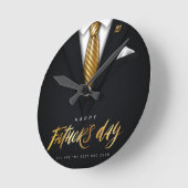 お前は最高のパパの金ゴールド父の日だ ラウンド壁時計 (傾斜)
