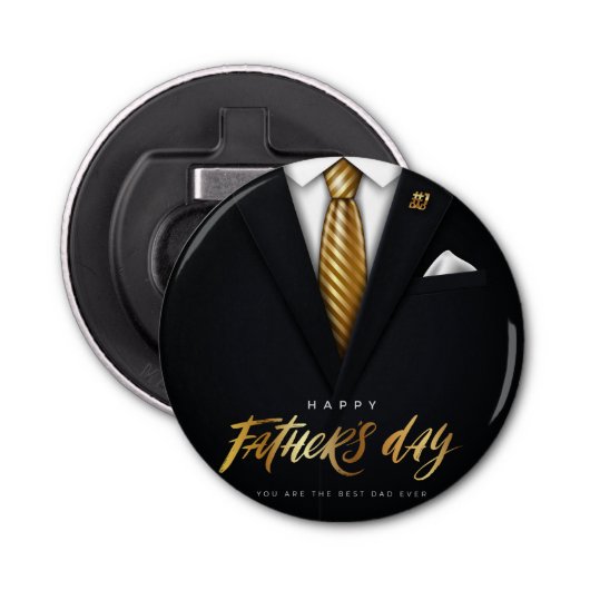 お前は最高のパパの金ゴールド父の日だ 栓抜き (正面)