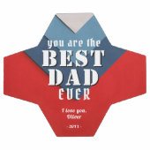 お前は最高のパパレッド・ブルー・パターン父の日だ サッカーボール (フラット)