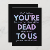 お前は死んだ!- R.I.P.裏切り者!:同僚 セーブザデート (正面/裏面)