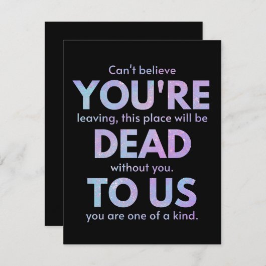 お前は死んだ！- R.I.P.裏切り者！：同僚 セーブザデート (正面/裏面)