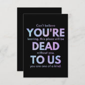 お前は死んだ！- R.I.P.裏切り者！：同僚 ノートカード (正面/裏面)