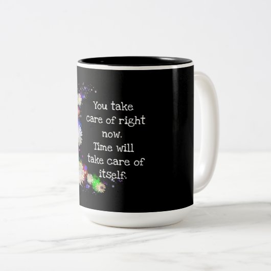 お前は気に今フローラを取るやる気を起こさせる ツートーンマグカップ (正面右)