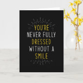 お前は決して十分な服を着たことがないスマイル カード (黄色い花)