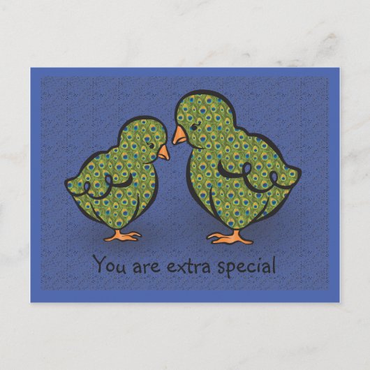 お前は特別だ!シックかピーコックか?ユーモアのある ポストカード (正面)