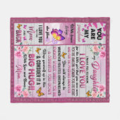 お前は王冠を直してくれ – 娘のために フリースブランケット (正面(横))