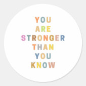 お前は知っているより強いカラフル- ラウンドシール (正面)