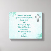 お前は神の伸張されたキャンバス印刷の子だ キャンバスプリント (正面)