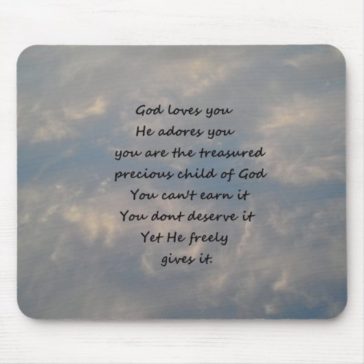 お前は神の大切な子だ マウスパッド (正面)