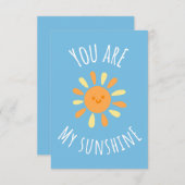 「お前は私の太陽の光だ」かわいい太陽のデザイン サンキューカード (正面/裏面)