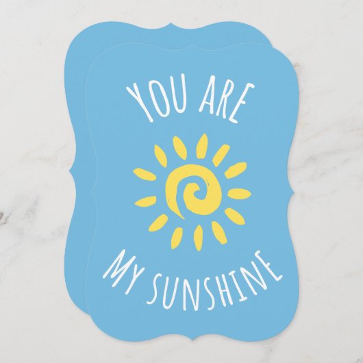 「お前は私の太陽の光だ」かわいい笑顔の太陽デザイン サンキューカード (正面/裏面)