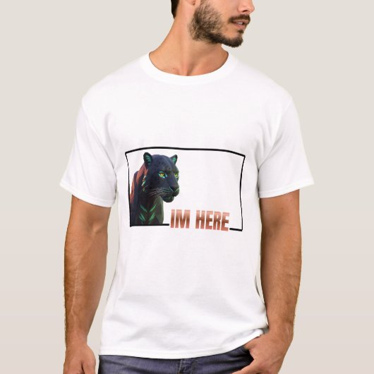 お前は私の目を見て話す勇気もないのか。ブラックパンサー Tシャツ (正面)