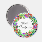 お前は素晴らしフローラ水彩青緑 マグネット (正面/裏面)