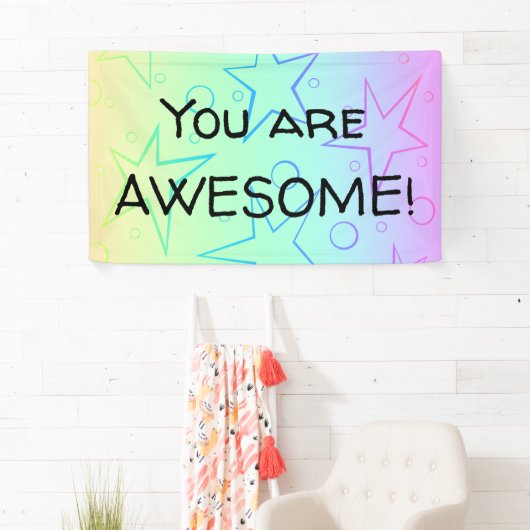 「お前は素晴らし!」 バナかわいらしカラフルー 横断幕 (インサイチュ)