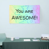 「お前は素晴らし!」 バナかわいらしカラフルー 横断幕 (トレードショー)