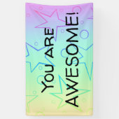 「お前は素晴らし!」 バナかわいらしカラフルー 横断幕 (縦)