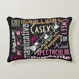 お前は素晴らし!単語のパーソナライズされたコラージュ アクセントクッション