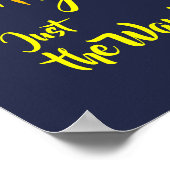 「お前は素晴らし」明るい黄色の太陽プリント ポスター (角)