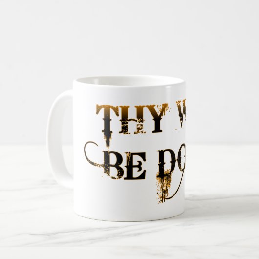 「お前は終わりだ」マグカップ コーヒーマグカップ (正面左)