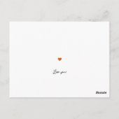 お前は美しいバおもしろいレンタインデー ポストカード (裏面)