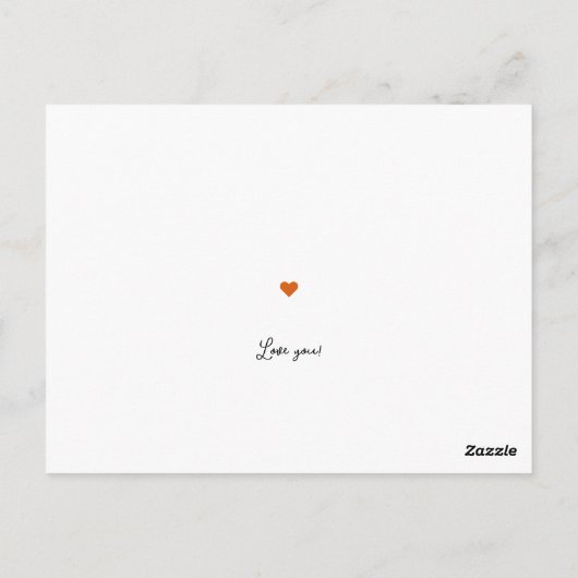 お前は美しいバおもしろいレンタインデー ポストカード (裏面)