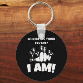 お前は考え誰だヴィンテージボーリング キーホルダー (正面)