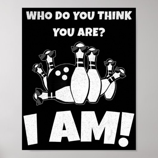お前は考え誰だヴィンテージボーリング ポスター (正面)