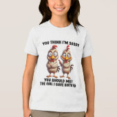 お前は考えI Biの女の子に会うべ与えきだ トライブレンドＴシャツ (正面)