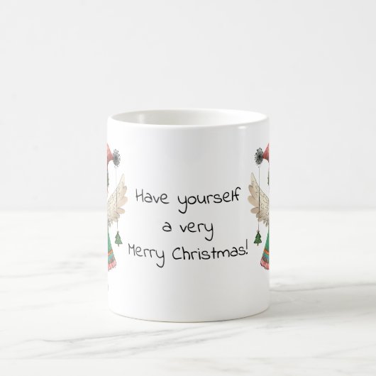 お前は聖降誕祭お目出度う コーヒーマグカップ (中央)