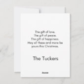 お前は聖降誕祭のお祝いのフラットカードだ シーズンカード (裏面)