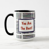 お前は自分最高ののインスパイア好きだストライプの マグカップ (左)