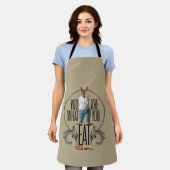 お前は自分食べだおもしろい – リスの実 エプロン (着用した状態)
