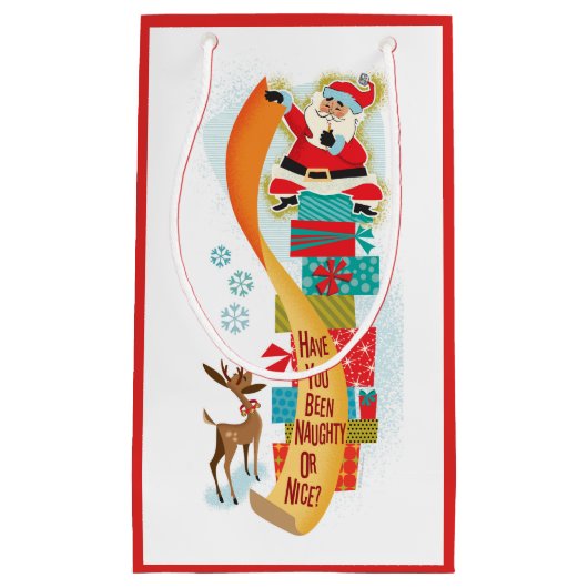 お前は良いけなかった？サンタ抱き枕 スモールペーパーバッグ (正面)