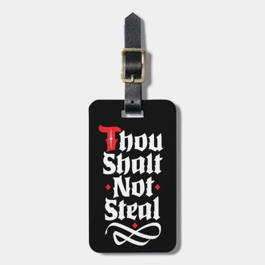 お前は荷物保護をおもしろい盗まない ラゲッジタグ (正面縦)