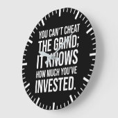 お前は計画を狂わせることはできないやる気を起こさせる- ラージ壁時計 (傾斜)