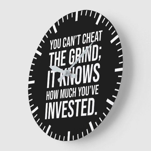 お前は計画を狂わせることはできないやる気を起こさせる- ラージ壁時計 (傾斜)