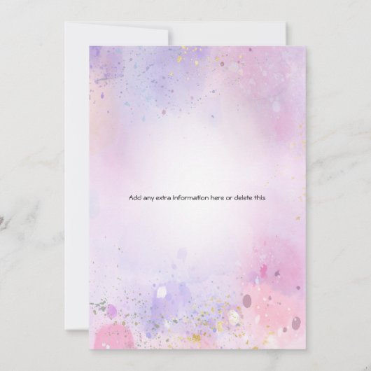 お前は誕生日パ恋しく思ーティの招待を望む 招待状 (裏面)